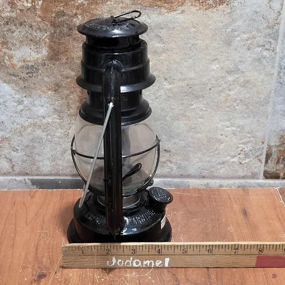 Black Hurricane Lantern Kerosene Paraffin Oil Lamp Hanging Camping Light